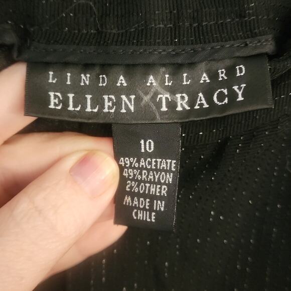 Linda Allard Ellen Tracy Black Sparkly Pants, 10 - Picture 8 of 8